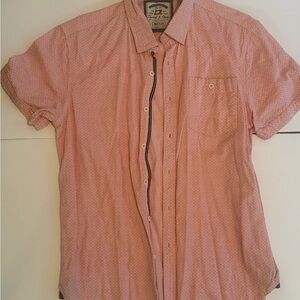 Men's Casual Short-Sleeve Button-Down Shirt in Light Pink